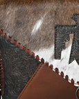 OHLAY KBG255 Coin Purse Embossed Hair-On Genuine Leather women bag western handbag purse