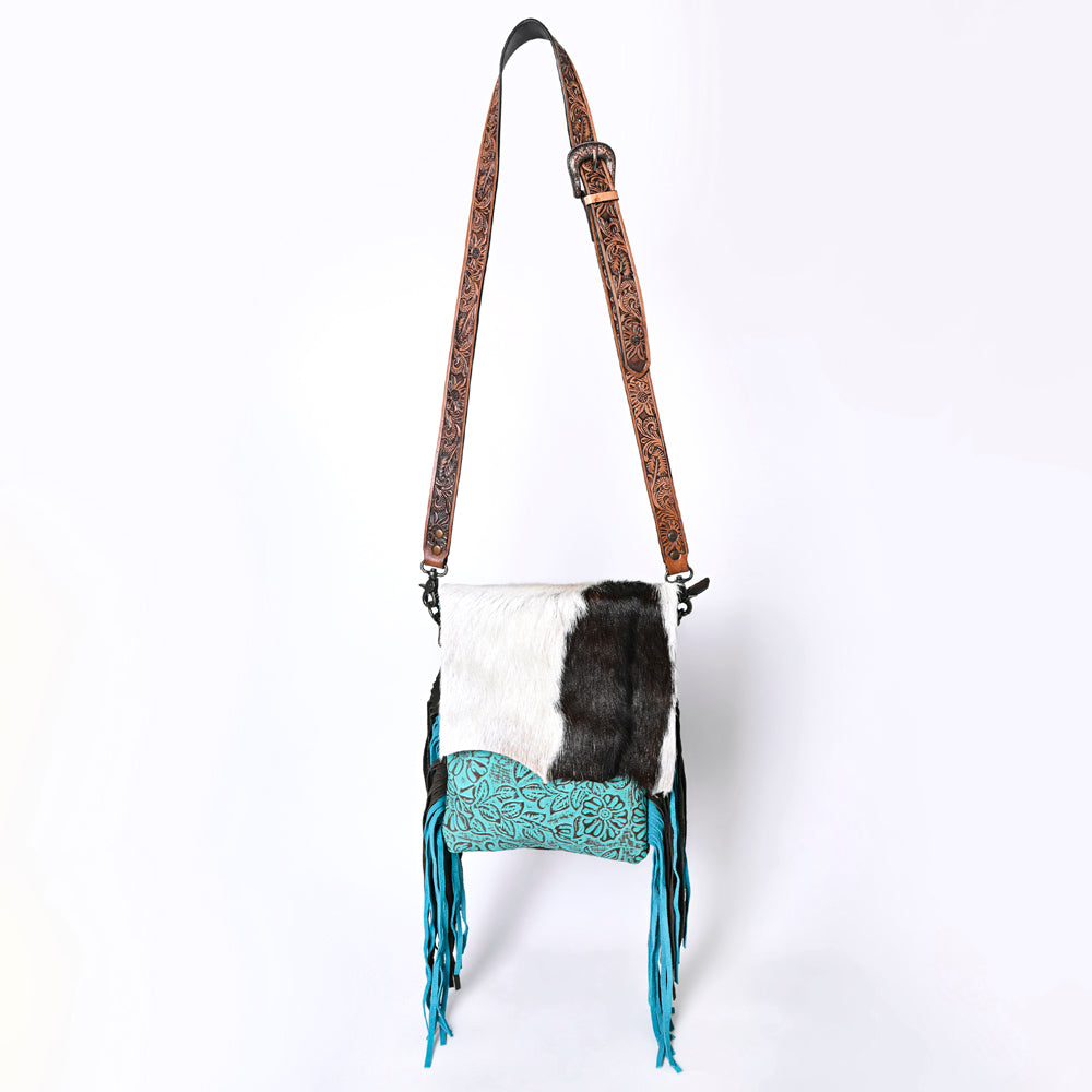 OHLAY Envelope Embossed Hair-On Genuine Leather Women Bag Western Handbag Purse | Womens Handbags Belt for Summer