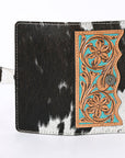 OHLAY KBG258 Coin Purse Hand Tooled Hair-On Genuine Leather women bag western handbag purse