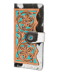 OHLAY KBG258 Coin Purse Hand Tooled Hair-On Genuine Leather women bag western handbag purse