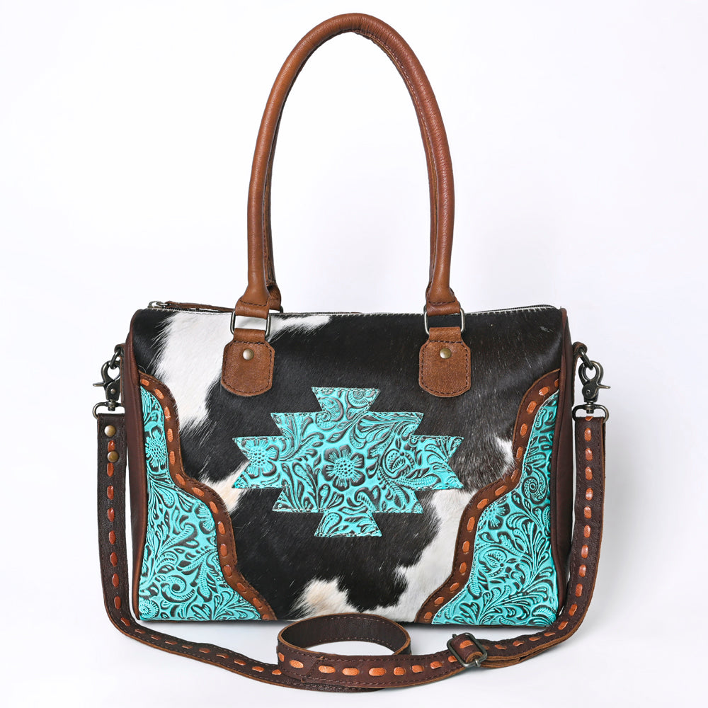 OHLAY KBG260 TOTE Embossed Hair-on Genuine Leather women bag western handbag purse