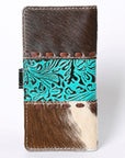 OHLAY Coin Purse Hand Tooled Hair-On Genuine Leather Women Bag Western Handbag | for Cute