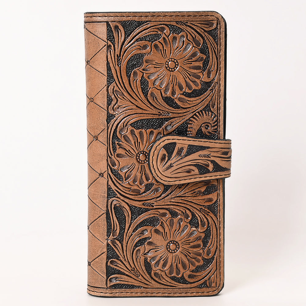 OHLAY Coin Purse Hand Tooled Genuine Leather Western Women Bag | Handbag Wallet Purses for Cute