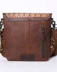 OHLAY KBG272 Cross Body Hand Tooled Hair-On Genuine Leather women bag western handbag purse