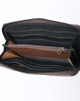 OHLAY KBG274 Coin Purse Embossed Hair-On Genuine Leather women bag western handbag purse