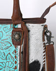 OHLAY KBG278 TOTE Embossed Hair-on Genuine Leather women bag western handbag purse