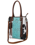 OHLAY KBG278 TOTE Embossed Hair-on Genuine Leather women bag western handbag purse