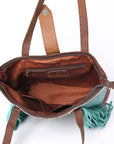 OHLAY KBG285 TOTE Embossed Hair-on Genuine Leather women bag western handbag purse