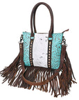 OHLAY KBG286 TOTE Embossed Hair-on Genuine Leather women bag western handbag purse