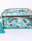 OHLAY TOILETRY  Hair-on Genuine Leather women bag western handbag purse
