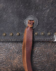 OHLAY WALLET Hand Tooled Embossed Hair-on Genuine Leather women bag western handbag purse