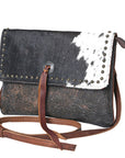 OHLAY WALLET Hand Tooled Embossed Hair-on Genuine Leather women bag western handbag purse
