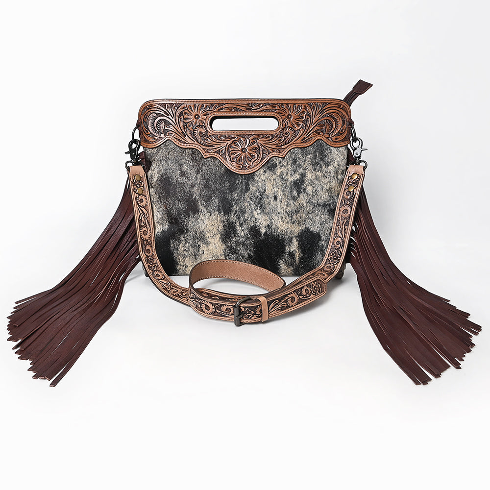 OHLAY KBG299 Clutch Hand Tooled Hair-On Genuine Leather women bag western handbag purse