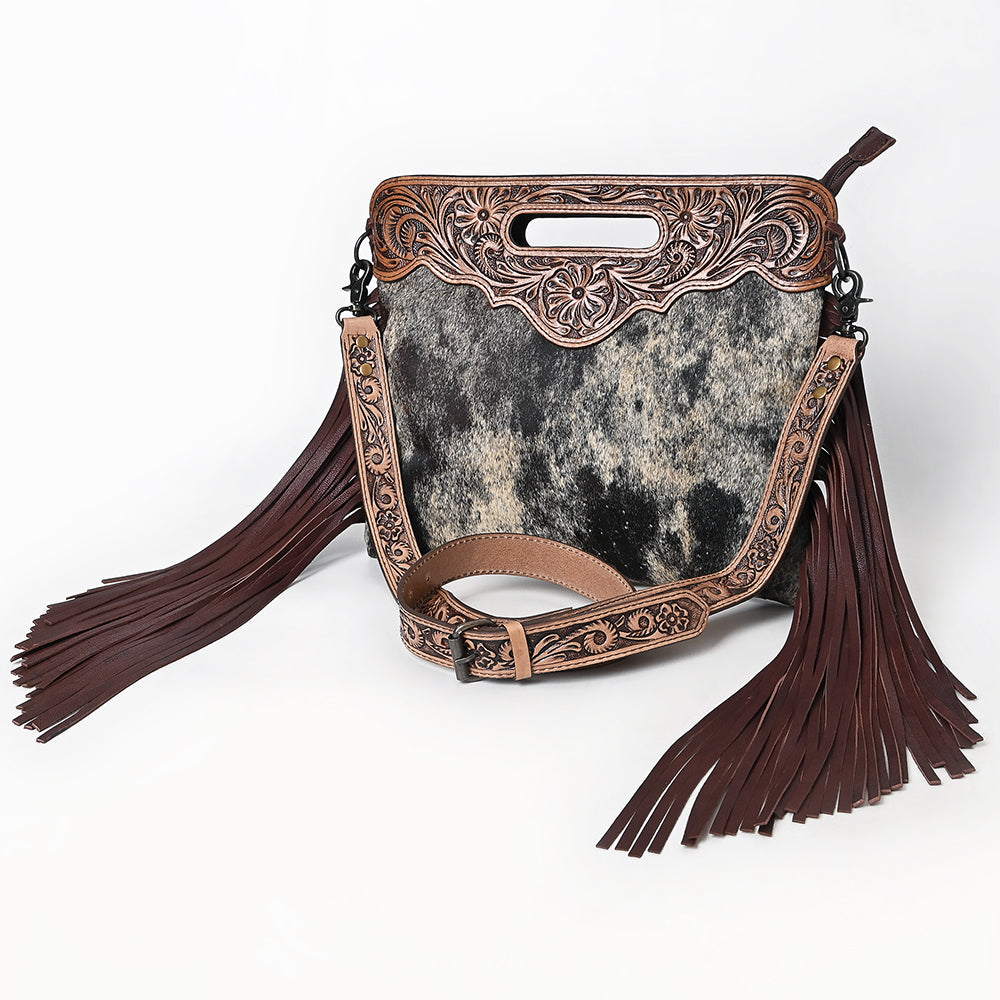 OHLAY KBG299 Clutch Hand Tooled Hair-On Genuine Leather women bag western handbag purse