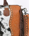 OHLAY KBG301 TOTE Embossed Hair-on Genuine Leather women bag western handbag purse