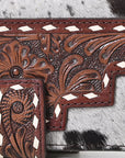 OHLAY KBG307 Coin Purse Hand Tooled Hair-On Genuine Leather women bag western handbag purse