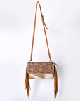 OHLAY WALLET Hand Tooled Hair-on Genuine Leather women bag western handbag purse