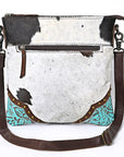 OHLAY KBG312 Cross Body Embossed Hair-On Genuine Leather women bag western handbag purse