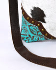 OHLAY KBG312 Cross Body Embossed Hair-On Genuine Leather women bag western handbag purse