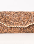OHLAY WALLET Hand Tooled  Genuine Leather women bag western handbag purse