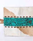 OHLAY KBG318 Coin Purse Embossed Hair-On Genuine Leather women bag western handbag purse