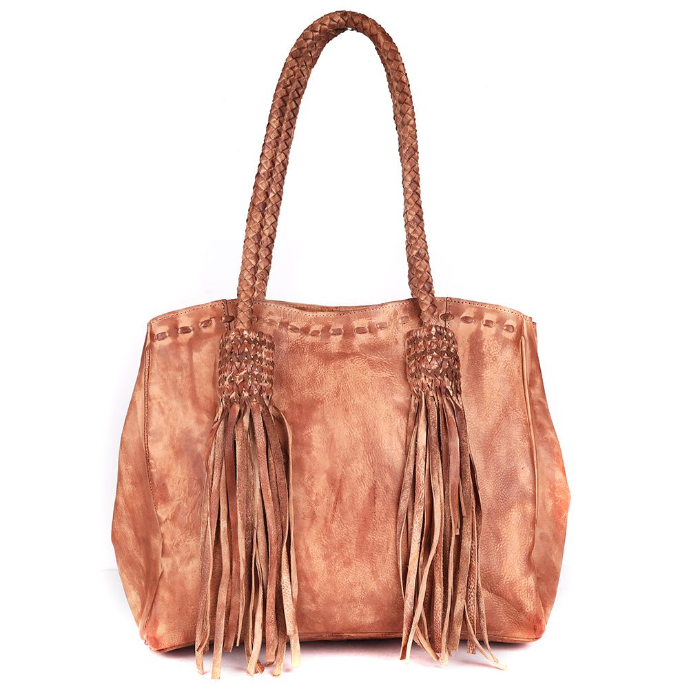 Never Mind Nmbgm141 Tote Vintage Handmade Genuine Cowhide Leather Women Bag Western Handbag Purse