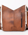 ADBG1219 American Darling Hand Tooled Hair On Genuine Leather Women Bag Western Handbag Purse