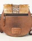 American Darling ADBG1222A Hand Tooled Hair-On Genuine Leather Women Bag Western Handbag Purse