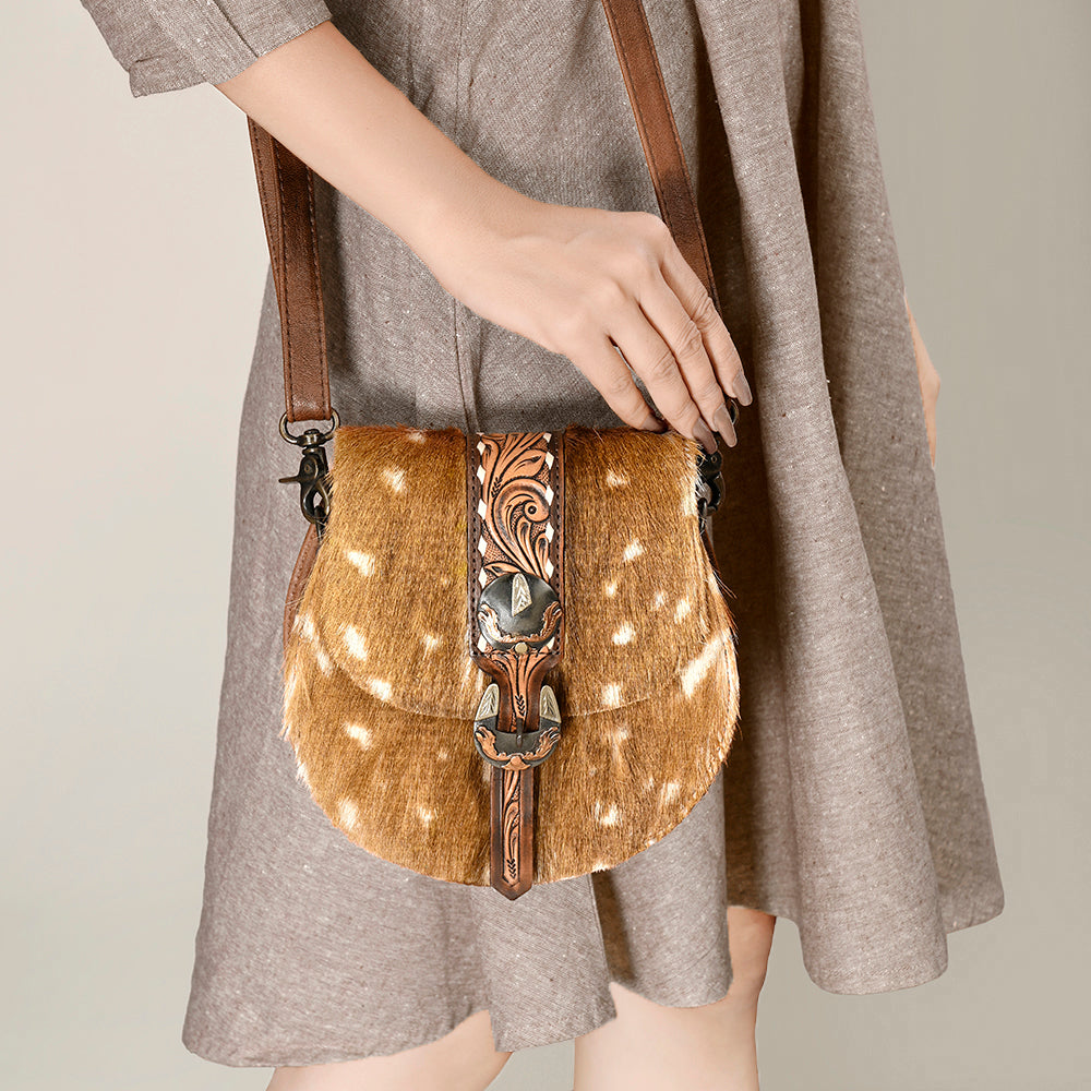 American Darling Crossbody Hair-On Genuine Leather Women Bag Western Handbag Purse