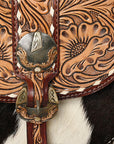 ADBG1222B American Darling Hand Tooled Hair On Genuine Leather Women Bag Western Handbag Purse