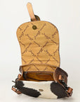ADBG1222B American Darling Hand Tooled Hair On Genuine Leather Women Bag Western Handbag Purse