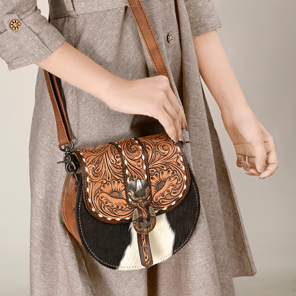 American Darling Crossbody Hair-On Genuine Leather Women Bag Western Handbag Purse