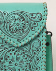 American Darling Cell Phone Holder Hand Tooled Genuine Leather Women Bag Western Handbag