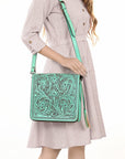 American Darling Hand Tooled Genuine Leather Women Bag Western Handbag Purse