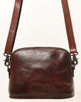 OHLAY Cross Body Hand Tooled Hair-On Genuine Leather Women Bag Western Handbag Purse | for