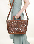 OHLAY KBG324C TOTE Hand Tooled Genuine Leather women bag western handbag purse