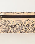 OHLAY WALLET Hand Tooled  Genuine Leather women bag western handbag purse