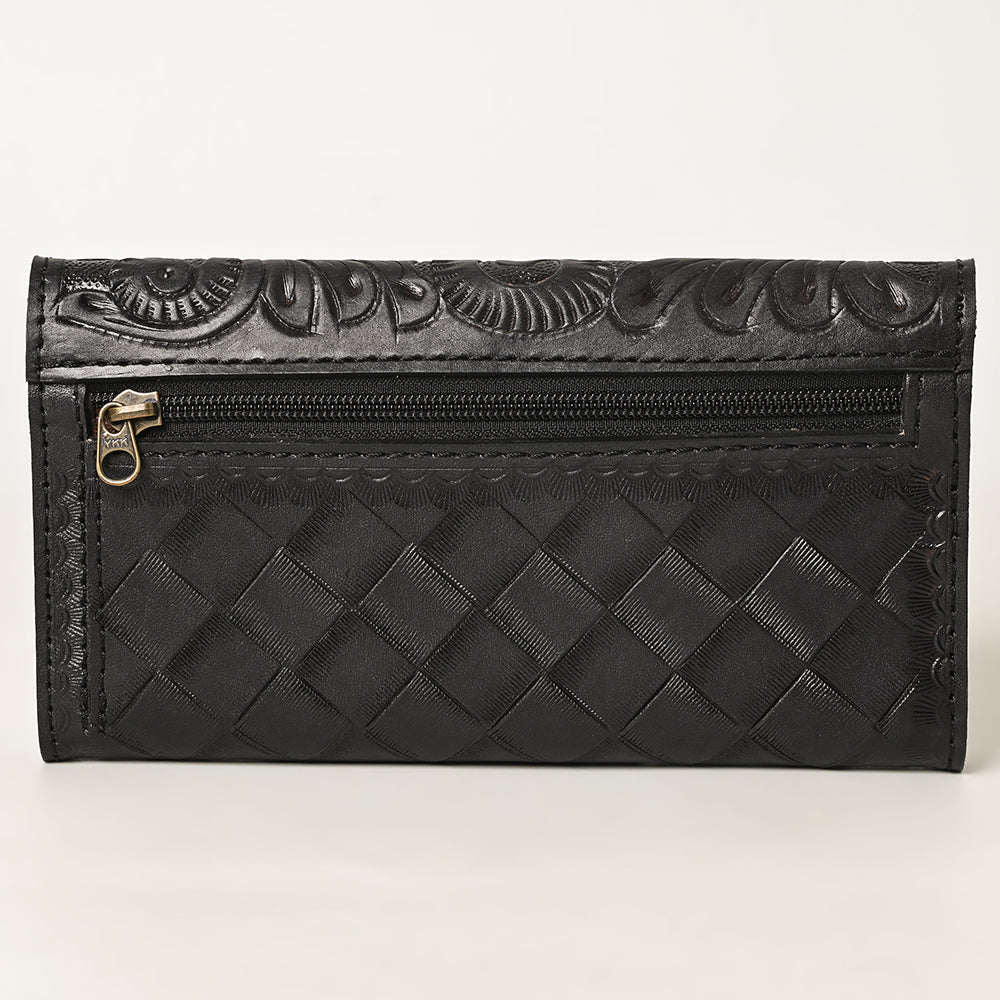 OHLAY WALLET Hand Tooled Genuine Leather women bag western handbag purse