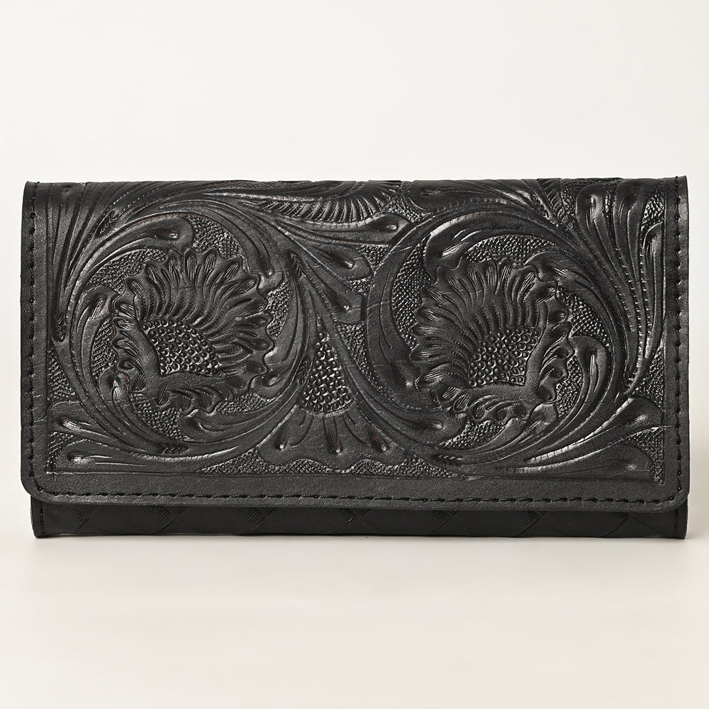 OHLAY WALLET Hand Tooled Genuine Leather women bag western handbag purse
