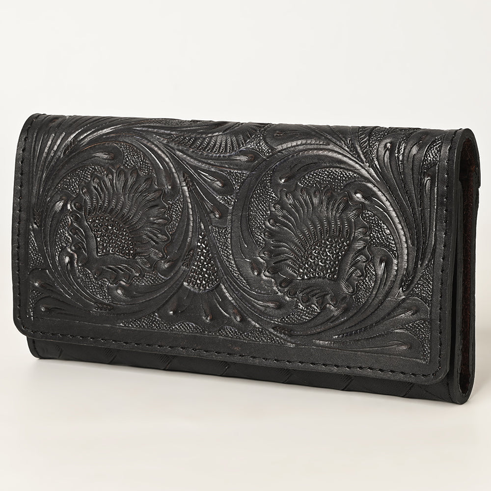 OHLAY WALLET Hand Tooled Genuine Leather women bag western handbag purse