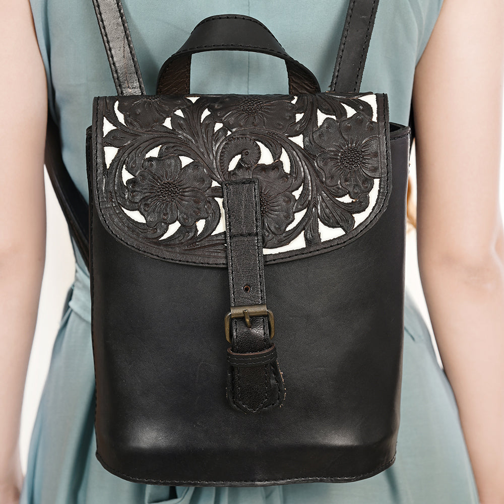 OHLAY KBG330 Backpack Hand Tooled Genuine Leather women bag western handbag purse