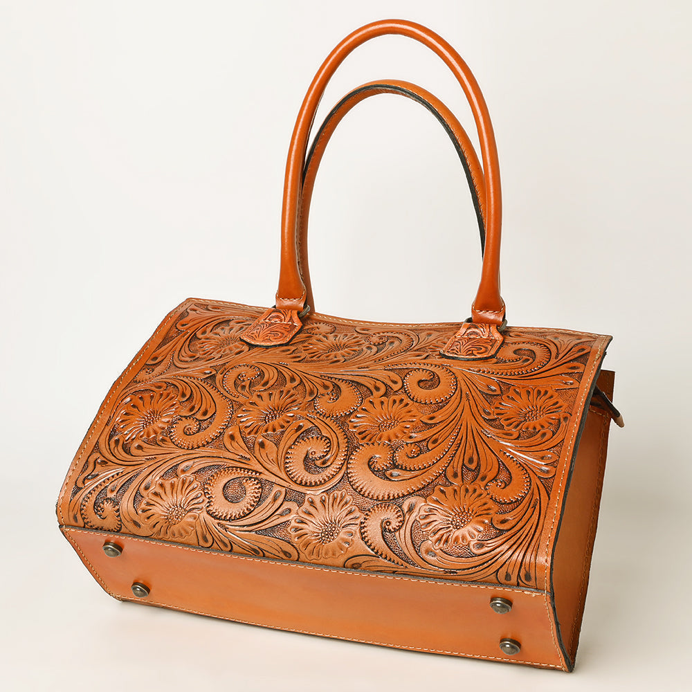 KBG334C Ohlay Western Genuine Leather Hand Tooled Women Tote Bags