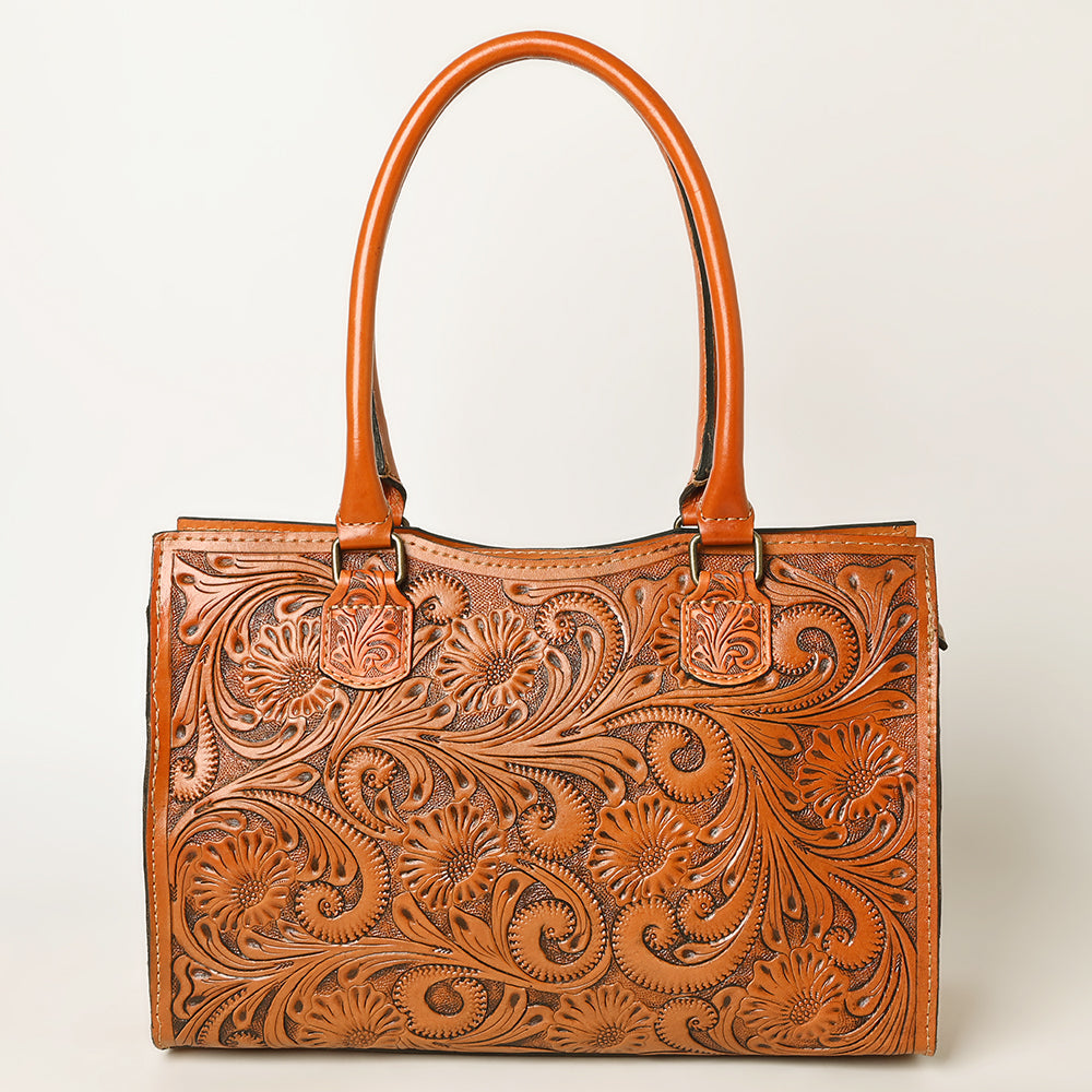 KBG334C Ohlay Western Genuine Leather Hand Tooled Women Tote Bags