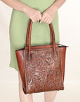 OHLAY KBG338A TOTE Hand Tooled Genuine Leather women bag western handbag purse