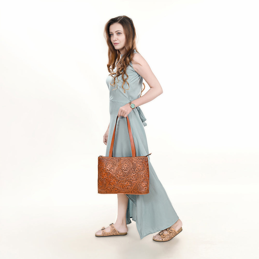 OHLAY KBG341 TOTE Hand Tooled Genuine Leather women bag western handbag purse
