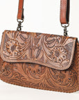 OHLAY WALLET Hand Tooled  Genuine Leather women bag western handbag purse
