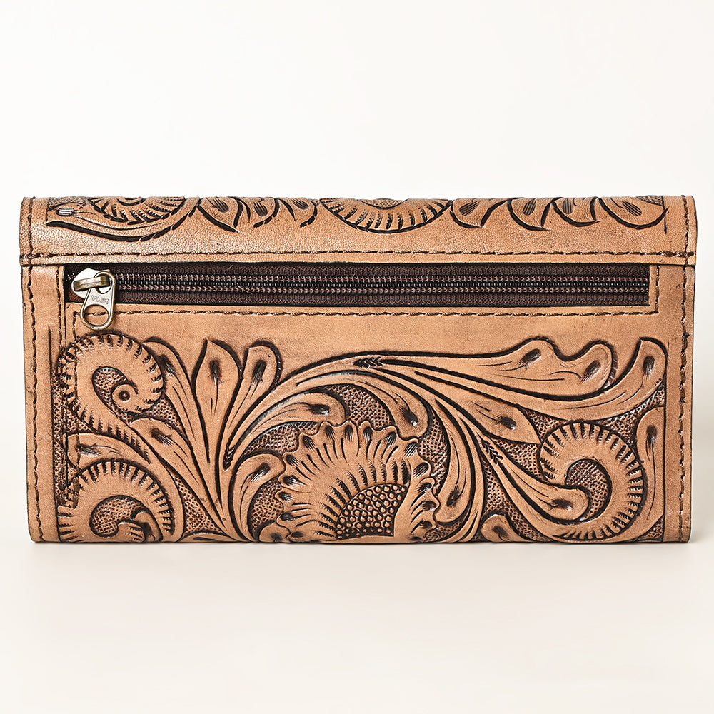 OHLAY WALLET Hand Tooled  Genuine Leather women bag western handbag purse