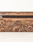 OHLAY WALLET Hand Tooled  Genuine Leather women bag western handbag purse