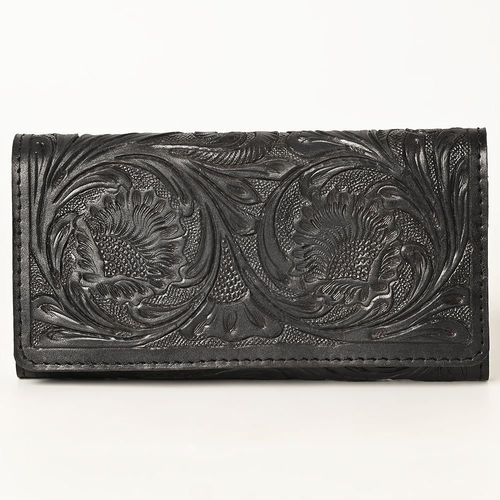 OHLAY WALLET Hand Tooled  Genuine Leather women bag western handbag purse