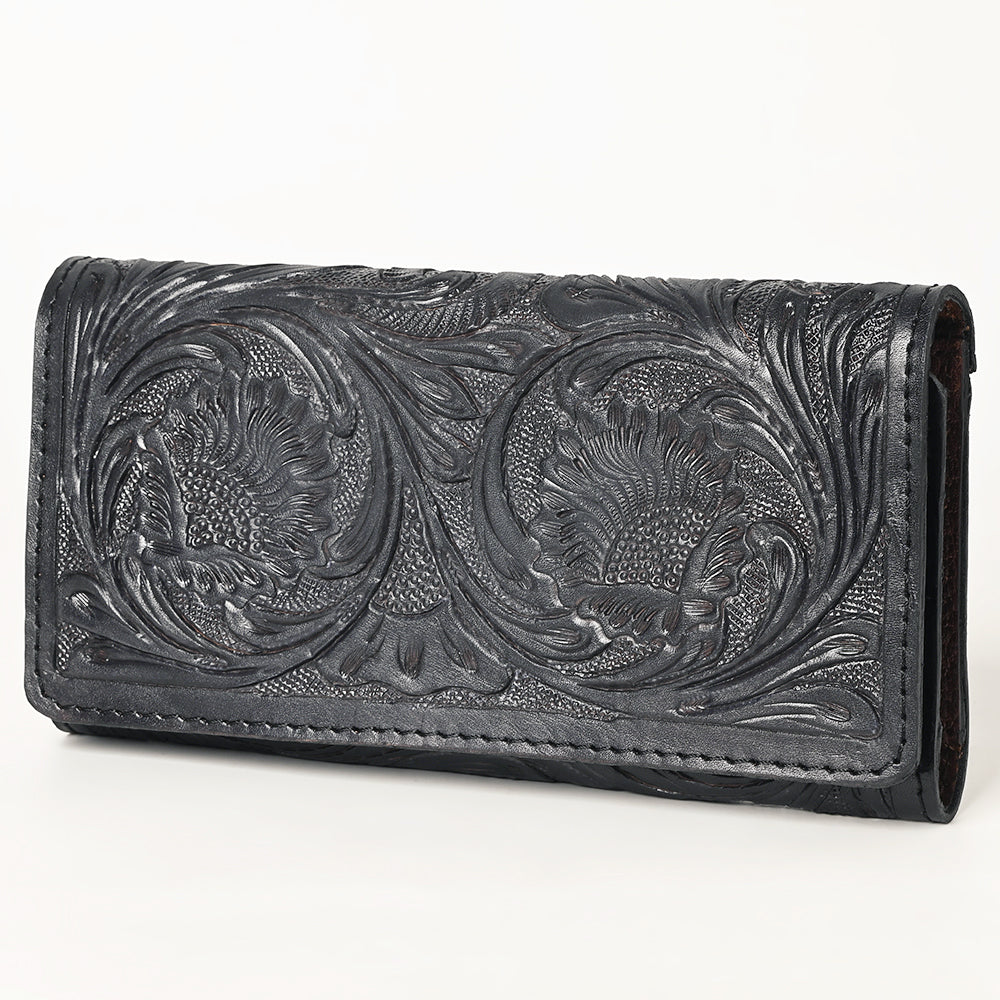 OHLAY WALLET Hand Tooled  Genuine Leather women bag western handbag purse